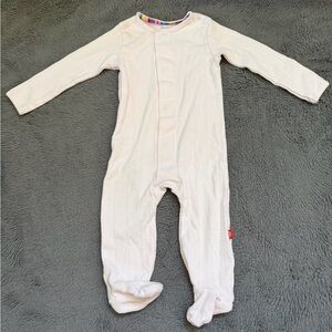 Pink Organic Cotton Magnetic Me Footie